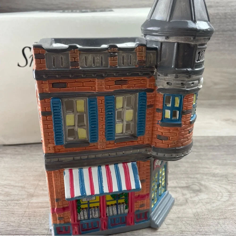 Department 56 The Original Snow Village ~1988 Corner Cafe 5124-1 ~ with light